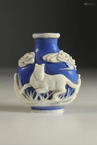 Peking glass snuff bottle overlay, 18th century China.