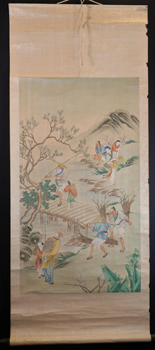 China: hanging scroll gouache on paper.