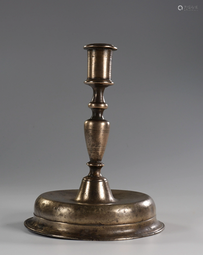 17th century bronze candlestick.