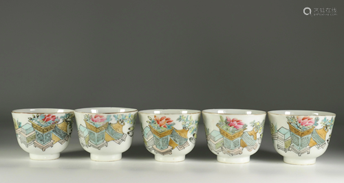 Series of qianjiang enamel porcelain bowls, late 19th