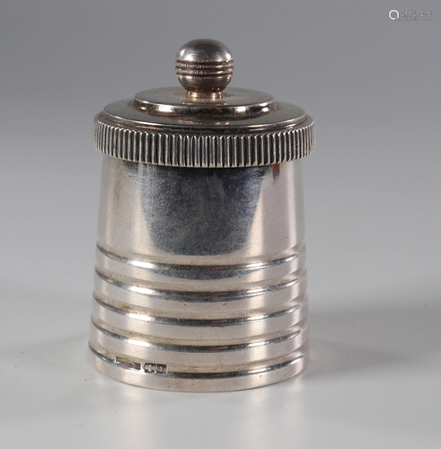 Christofle and Luc Lanel pepper mill in silver metal,