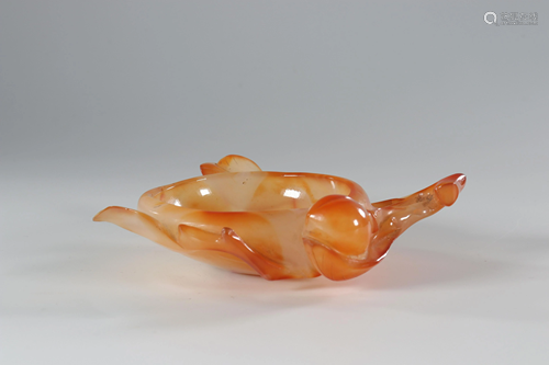 Agate brush rinse, late 19th century China.