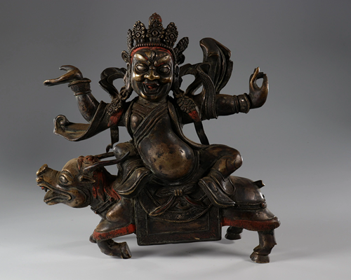 Mahakala (Buddhist protector) in bronze. TIBET.