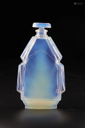 Opalescent perfume bottle.