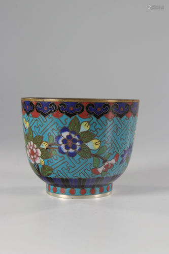 CloisonnÃ© bowl, China 19th.