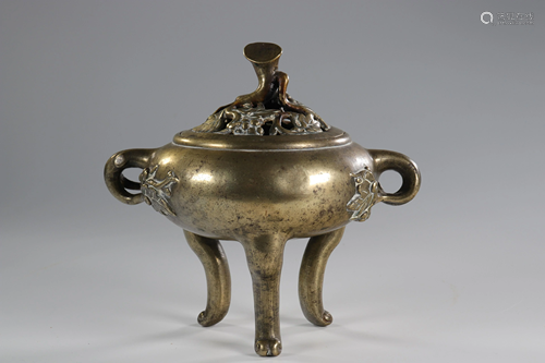 China bronze perfume burner with vegetable decoration