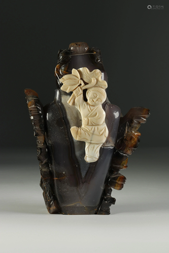 China: Stone sculpture vase.