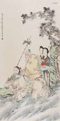 黄山寿(1855-1919)   祝寿图