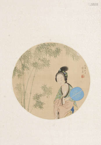 黄山寿(1855-1919)   仕女