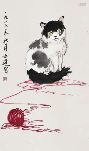 汤文选(1925-2009)   猫趣