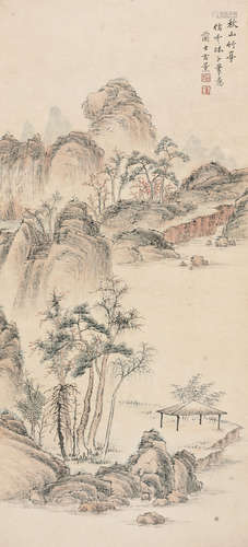 方薰(1736-1799)   秋山竹亭