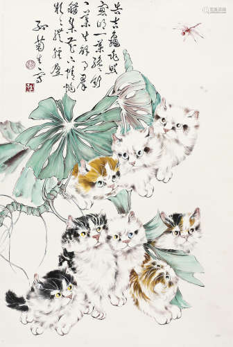 孙菊生(1913-2018)   群猫图