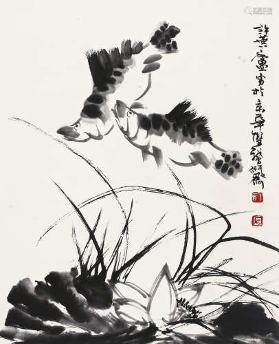 许麟庐(1916-2011)   鱼