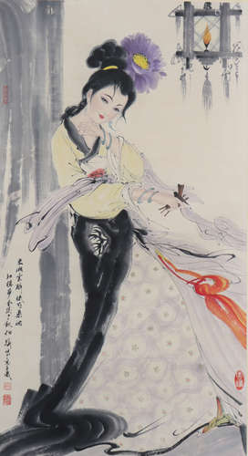 A Bai bohua's figure painting