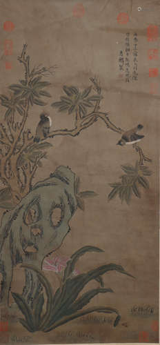 A Ma lin's flowers and birds painting