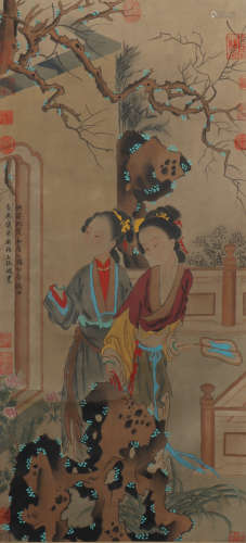 A Wang zhenpeng's figure painting