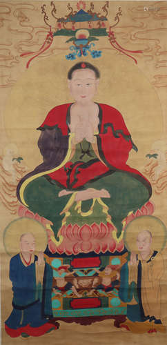 A Yi ming's buddha painting