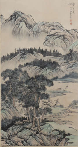 A Feng chaoran's landscape painting