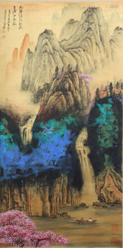 A Zhang daqian's landscape painting