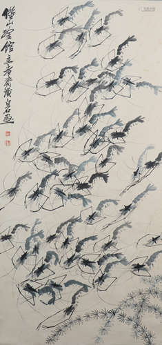 A Qi baishi's shrimp painting