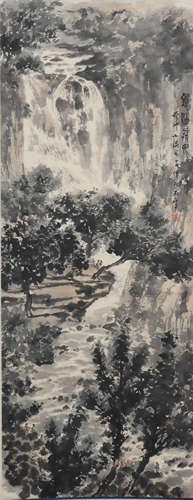 A Fu baoshi's landscape painting