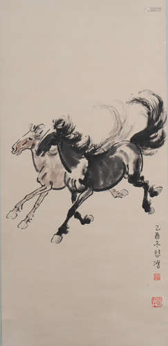 A Xu beihong's horse painting