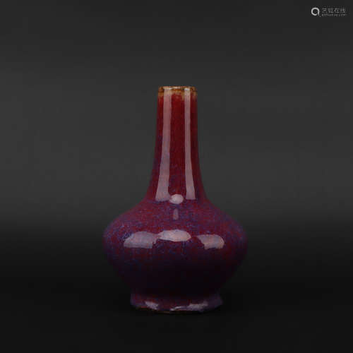 A flambe glazed vase