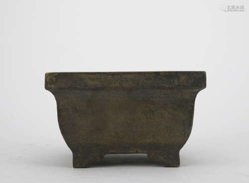 A bronze incense burner