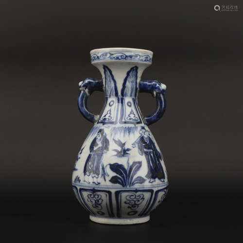 A blue and white 'figure' vase