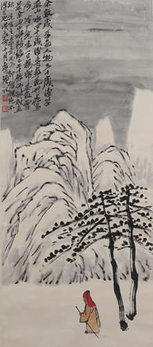 A Qi baishi's figure painting