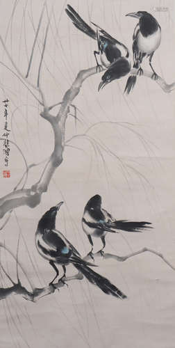 A Xu beihong's birds painting