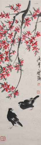 A Qi baishi's flowers and birds painting