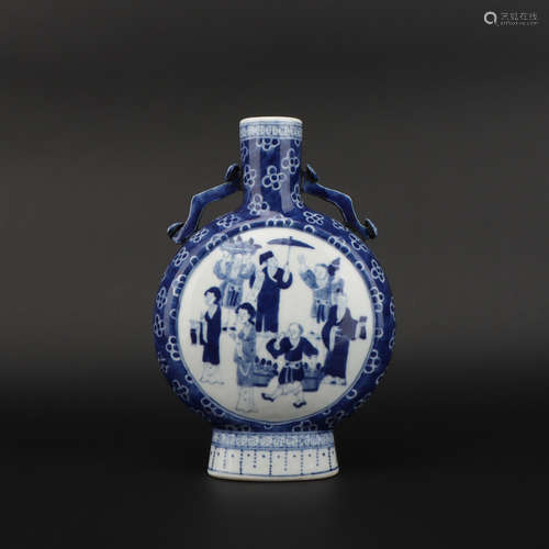 A blue and white 'figure' vase