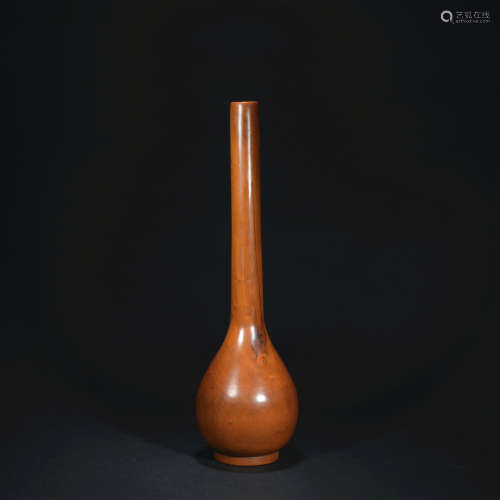 A wood vase