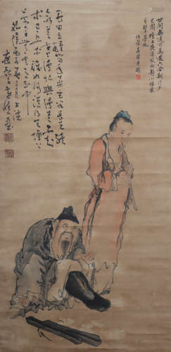 A Huang shen's figure painting