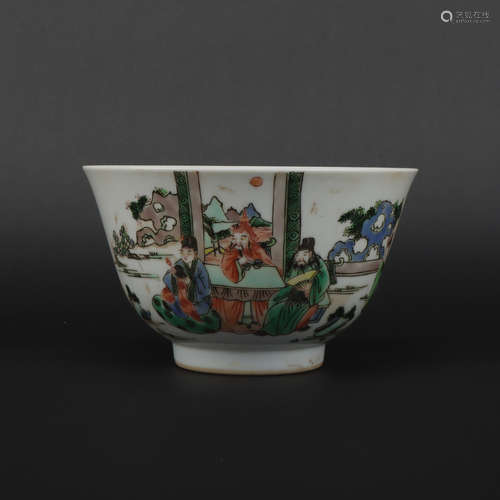 A Wu cai 'figure' bowl