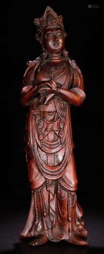 A CHENXIANG WOOD GUANYIN BUDDHA STATUE