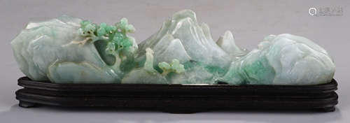 A JADEITE LANDSCAPE PENDANT