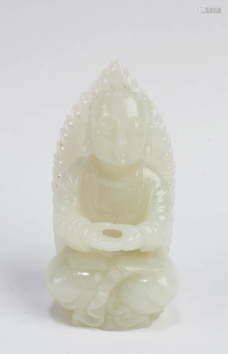 Chinese Carved Jade Buddha Statue