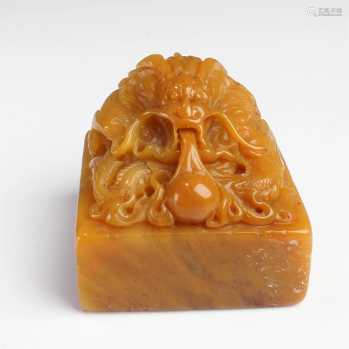 Chinese Square Shaped Soapstone Seal