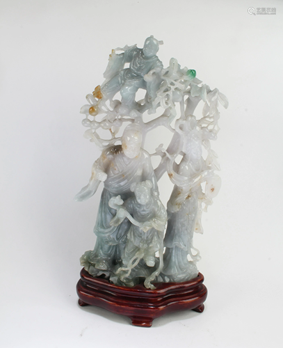 Chinese Carved Jade Statue