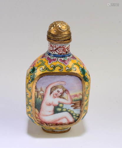 Chinese FaLangCai Snuff Bottle