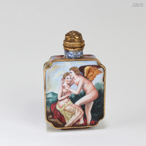 Chinese Gilt Bronze Enamel Snuff Bottle