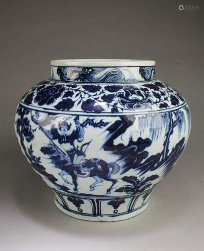 Chinese Blue & White Porcelain Jar