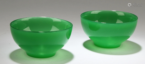 A Pair of Chinese Peking glass Bowls