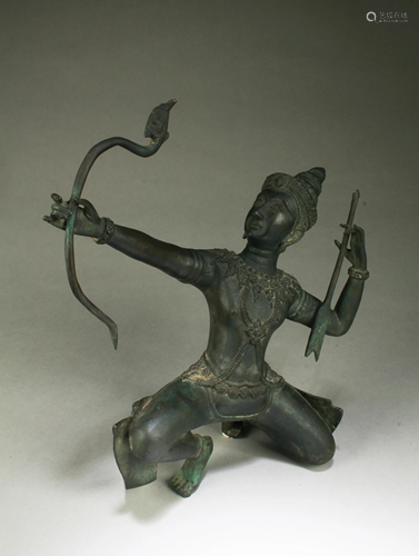 Antique Bronze Deity Statue