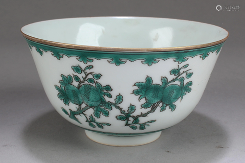 Chinese Famille Verte Porcelain Bowl