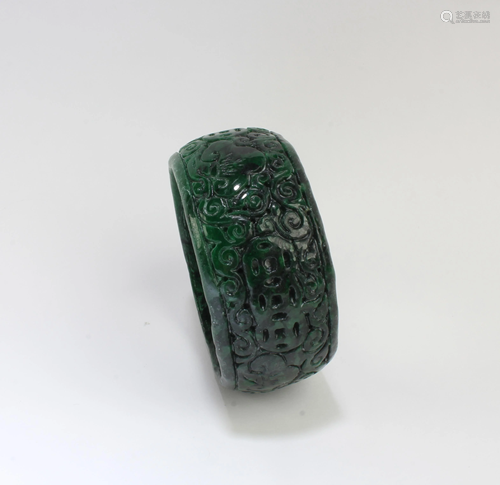 Chinese Green Jade Bangle