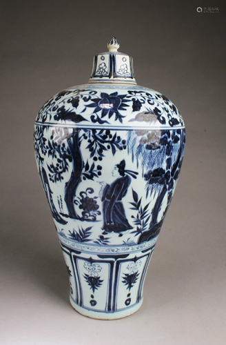 Chinese Blue & White Porcelain Vase