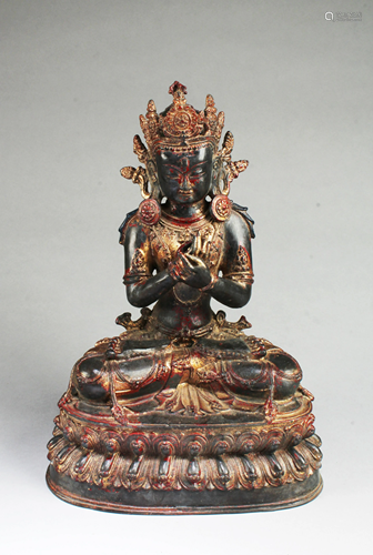 Chinese Gilt Bronze Bodhisattva Statue